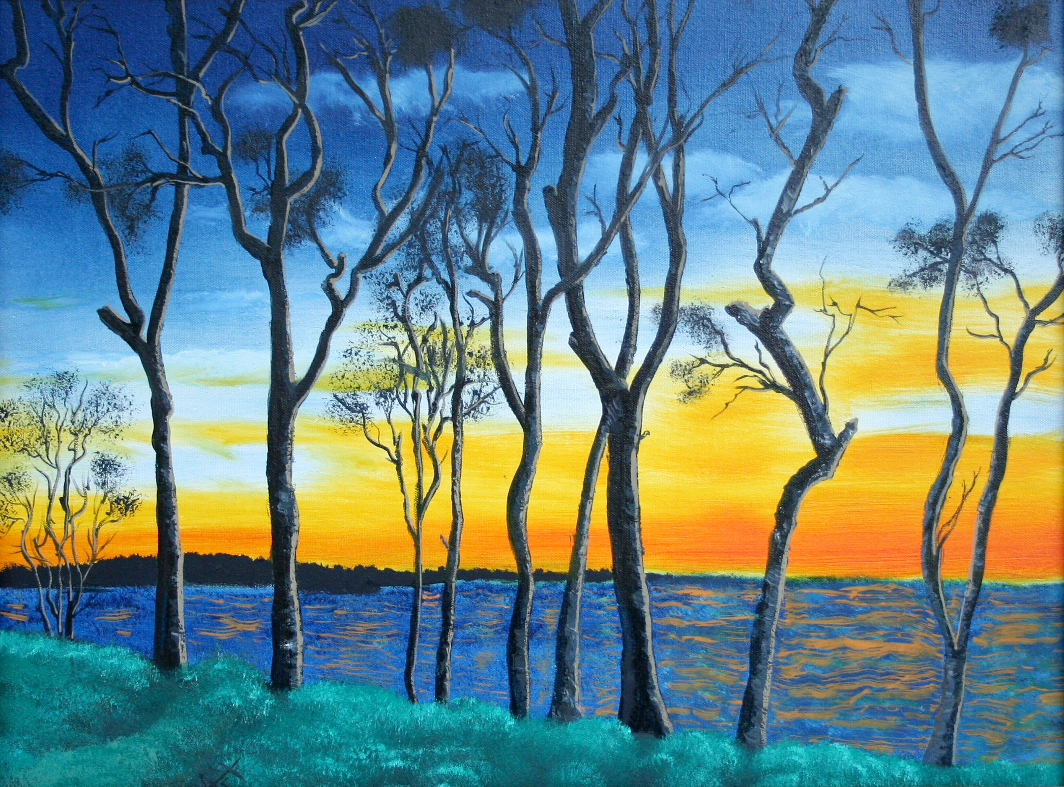 sunset-trees
