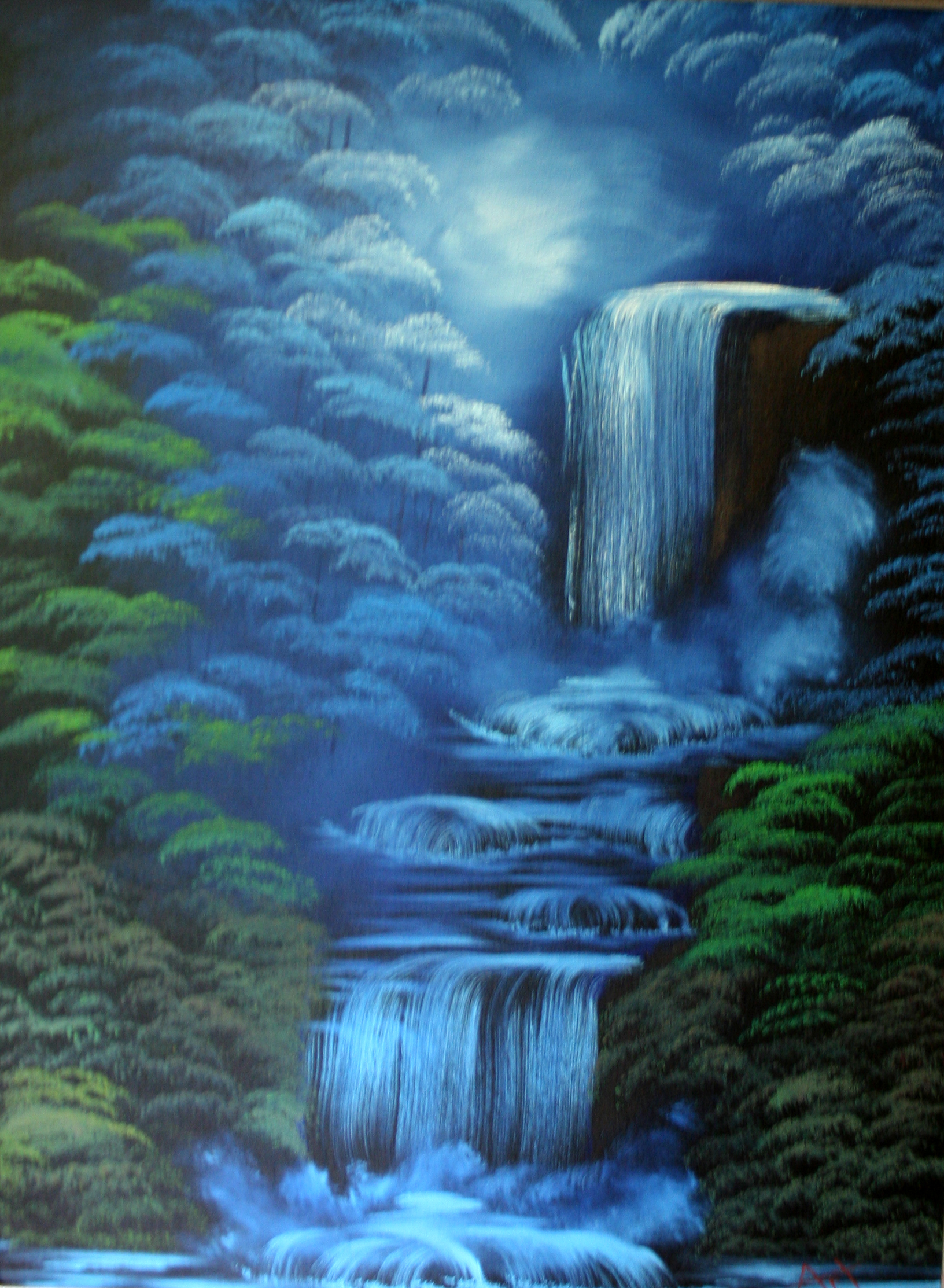 waterfall-night